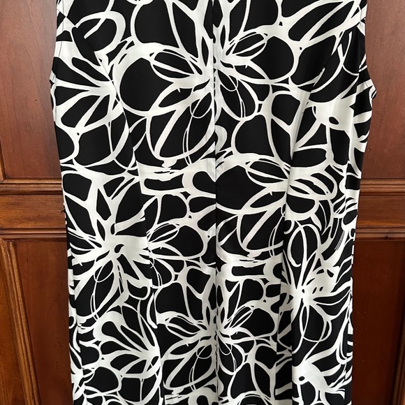 Jessica Howard Women's Black White Pattern Midi Sleeveless Dress Size 10P NWOT - Picture 8 of 14